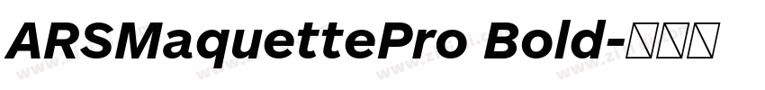 ARSMaquettePro Bold字体转换